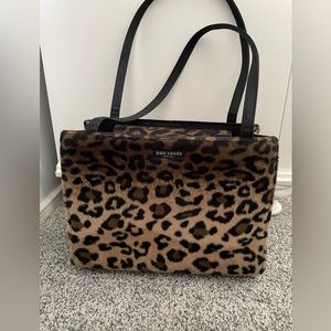 Kate Spade leopard print velour bag